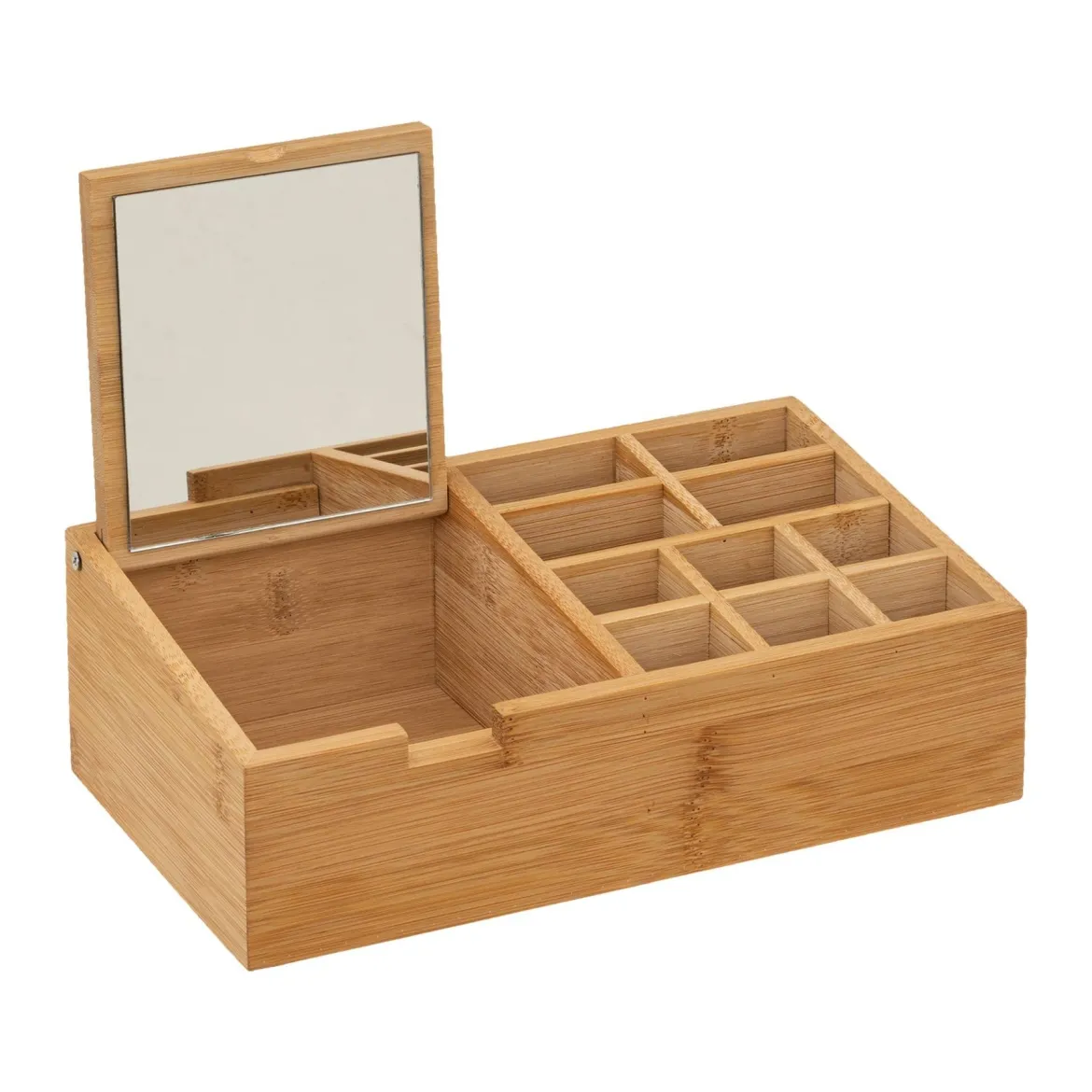 Organizer bambusowy z lusterkiem, 24 x 14 cm