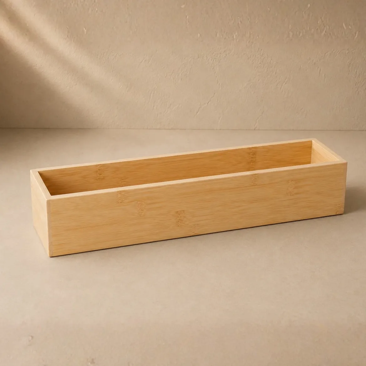 Organizer biurkowy bambusowy, 38 x 8 x 7 cm