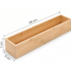 Organizer biurkowy bambusowy, 38 x 8 x 7 cm