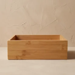 Organizer biurkowy bambusowy, 15 x 23 x 7 cm