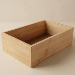 Organizer biurkowy bambusowy, 15 x 23 x 7 cm