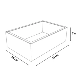 Organizer biurkowy bambusowy, 15 x 23 x 7 cm