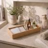 Organizer biurkowy bambusowy, 15 x 38 x 7 cm