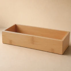 Organizer biurkowy bambusowy, 15 x 38 x 7 cm