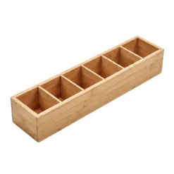 Organizer biurkowy bambusowy, 38 x 8 x 7 cm