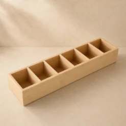 Organizer biurkowy bambusowy, 38 x 8 x 7 cm