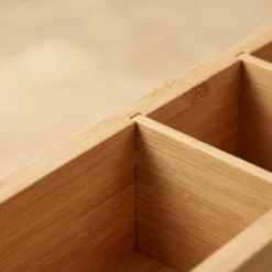 Organizer biurkowy bambusowy, 38 x 8 x 7 cm