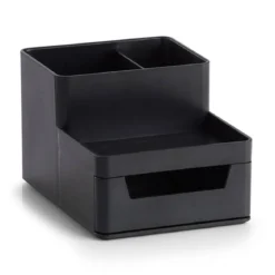 Organizer na biurko z plastiku, 11,2 x 15,5 x 9,5 cm