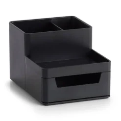 Organizer na biurko z plastiku, 11,2 x 15,5 x 9,5 cm