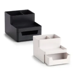Organizer na biurko z plastiku, 11,2 x 15,5 x 9,5 cm