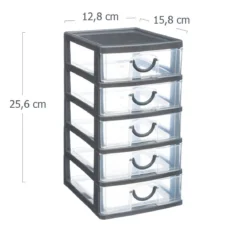 Organizer na drobiazgi z 5 szufladkami, 13 x 16 x 26 cm