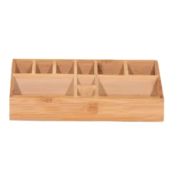 Organizer na kosmetyki bambusowy, naturalny, 23 x 9 x 8,5 cm
