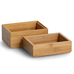 Organizer na kosmetyki, bambus, 2 sztuki, ZELLER