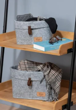 Organizer na kosmetyki i drobne przedmioty FELI, z imitacji filcu, WENKO