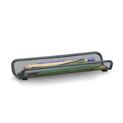 Organizer na przybory z metalowej siatki, 25 x 9 cm
