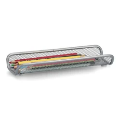 Organizer na przybory z metalowej siatki, 25 x 9 cm