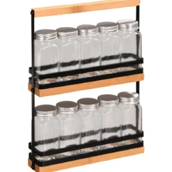Organizer na przyprawy, szklane pojemniczki 100 ml