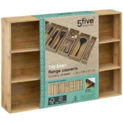 Organizer na sztućce BAMBOO, 3 przegrody