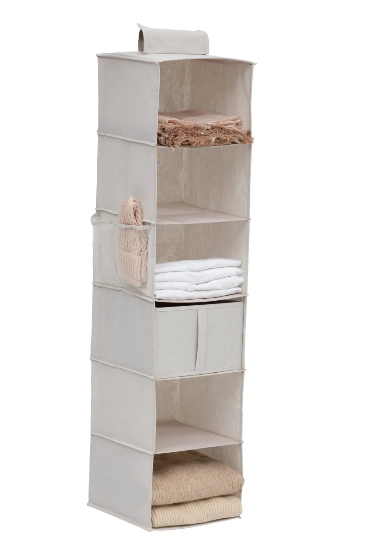 Organizer wiszący do szafy DRESSY, 6 komór, 30 x 30 x 127 cm