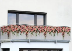 Osłona na balkon róże, 5 m x 85 cm