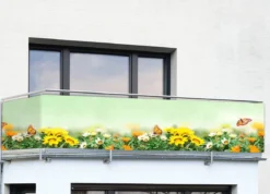 Osłona na balkon w motyle, 5 m x 85 cm