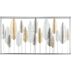 Ozdoba ścienna z motywem liści DECO, 134 x 68 cm