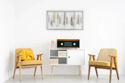 Ozdoba ścienna z motywem liści DECO, 134 x 68 cm