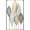 Ozdoba na ścianę, dekoracja ścienna DECO z motywem liści, 37 x 65 cm