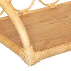 Ozdobna półka do pokoju dziecięcego, wisząca, 57 cm, rattanowa