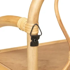 Ozdobna półka do pokoju dziecięcego, wisząca, 57 cm, rattanowa