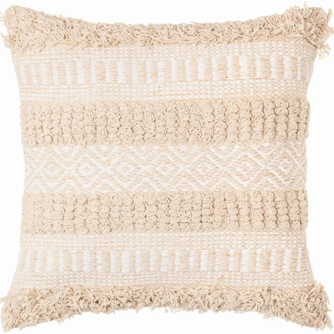 Ozdobna poduszka Cot Sand, bawełniana, boho, 40 x 40 cm