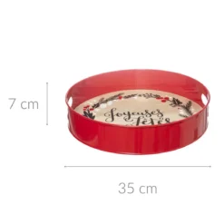 Ozdobna taca z motywem świątecznym, Ø 35 cm