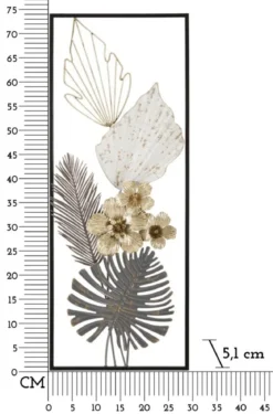 Panel ścienny metalowy CLASSIC, czarny, 28,6x74,3 cm