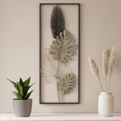 Panel ścienny metalowy PLAM, czarny, 28,5x74 cm