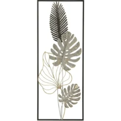 Panel ścienny metalowy PLAM, czarny, 28,5x74 cm