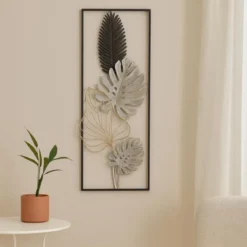 Panel ścienny metalowy PLAM, czarny, 28,5x74 cm