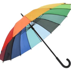 Parasol półautomatyczny duży, tęczowy, Ø 98 cm