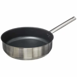 Patelnia ze stali nierdzewnej z pokrywką, powłoka nieprzywierająca, ⌀29,5 cm