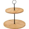 Patera na ciasto, bambusowa, dwa poziomy, wys. 30 cm