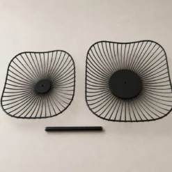 Patera na owoce dwupoziomowa metalowa, 29 x 29 x 24 cm