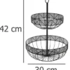 Patera na owoce FRISE, metalowa, 2 poziomy