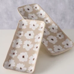 Patery ceramiczne w kwiaty, 13 - 15 cm, CANEA