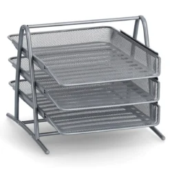 Piętrowa tacka na dokumenty z metalowej siatki, MESH