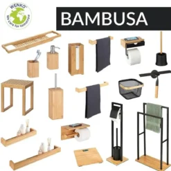 Półka łazienkowa BAMBUSA, bambusowa, 40 x 9 x 5 cm, WENKO