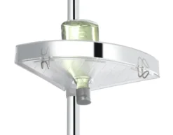 Półka łazienkowa narożna Premium Edge, 3 poziomy, lusterko, teleskopowa, WENKO