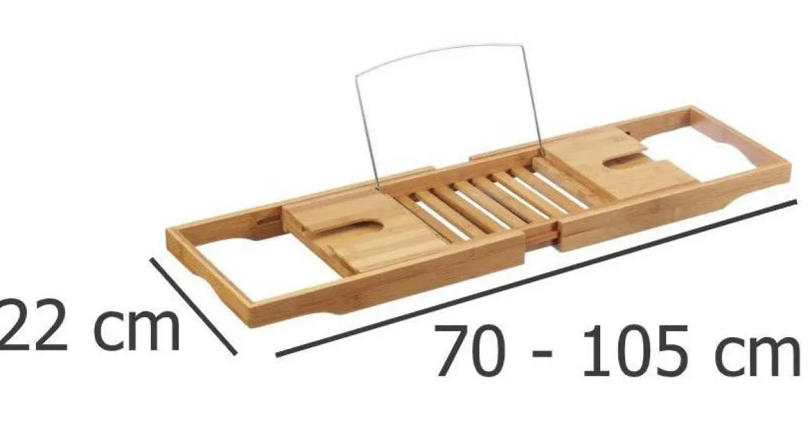 Półka łazienkowa na wannę, 100% bambus, ZELLER