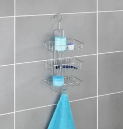 Półka łazienkowa pod prysznic NIVALA, 3 poziomy, WENKO
