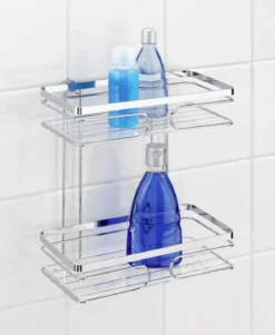 Półka łazienkowa PREMIUM pod prysznic, 2 poziomy - stal nierdzewna, WENKO