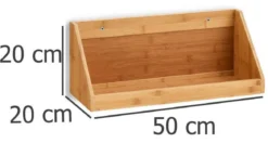 Półka kuchenna BAMBOO na przyprawy, wisząca podstawka bambusowa na drobiazgi - ZELLER