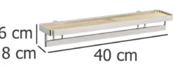 Półka kuchenna na przyprawy z relingiem Bamboo Premium, WENKO